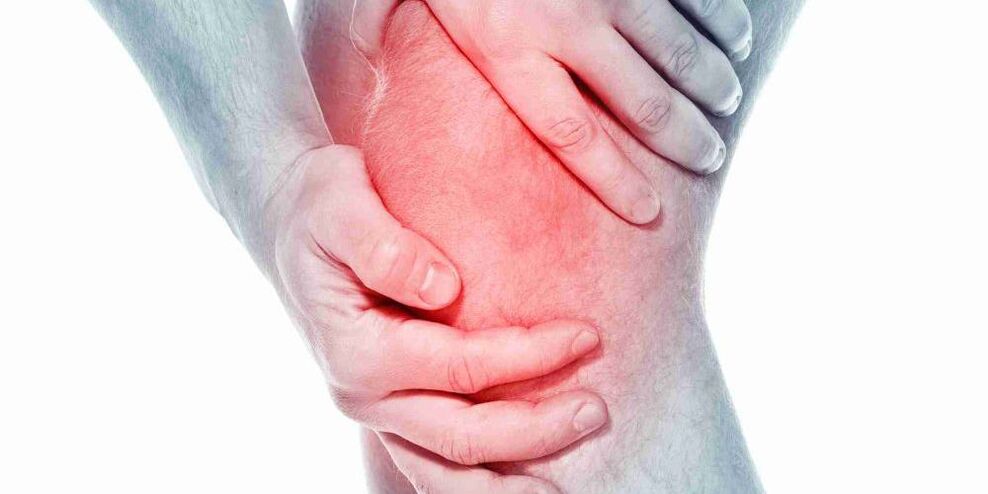 Pain in a folded or straight knee is a symptom of knee joint arthrosis